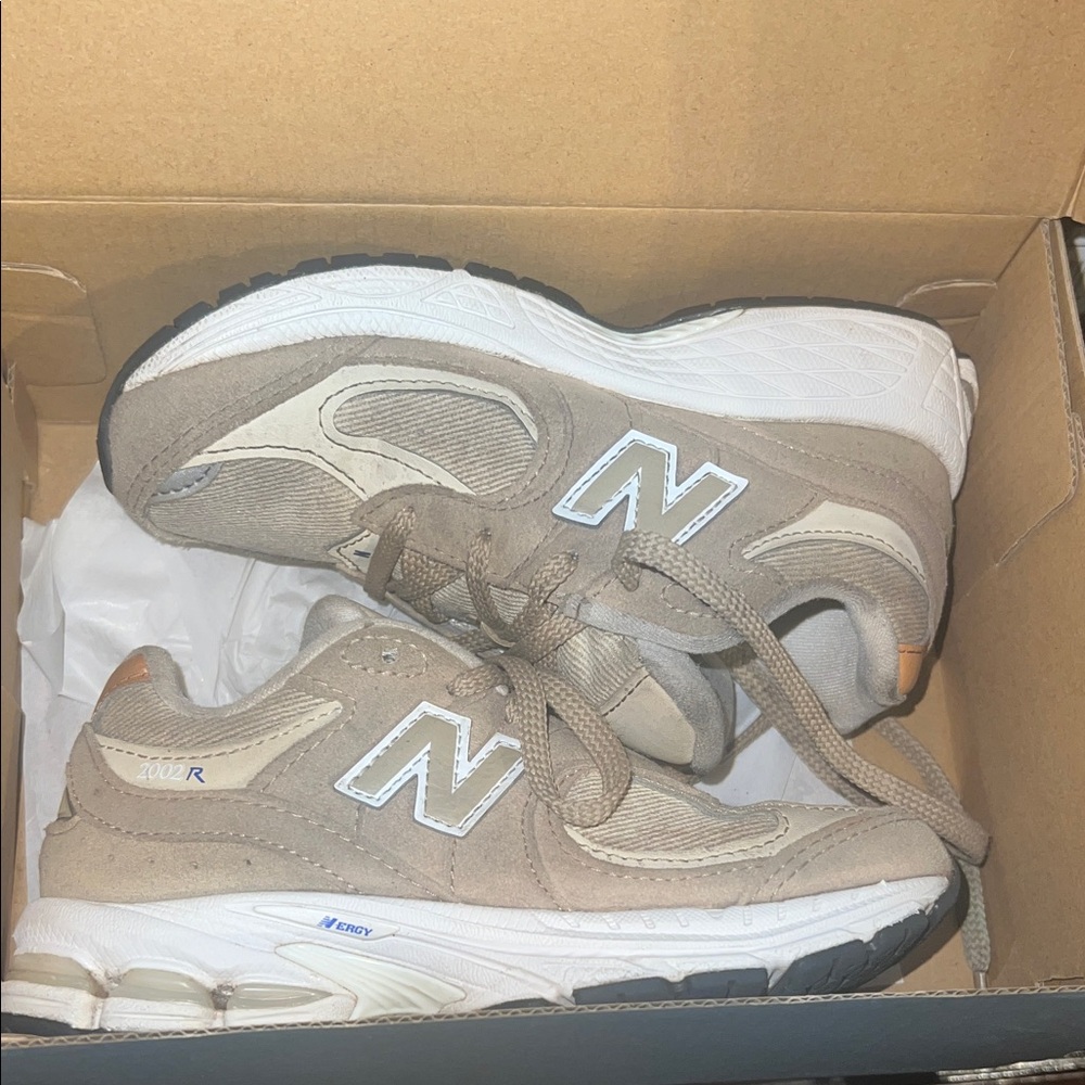 New Balance Kids' Beige and White Sneakers
